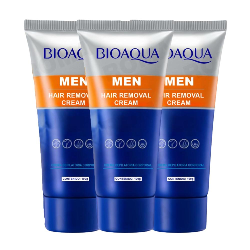 PACK 3 CREMA DEPILATORIA MASCULINA BIOAQUA 300G