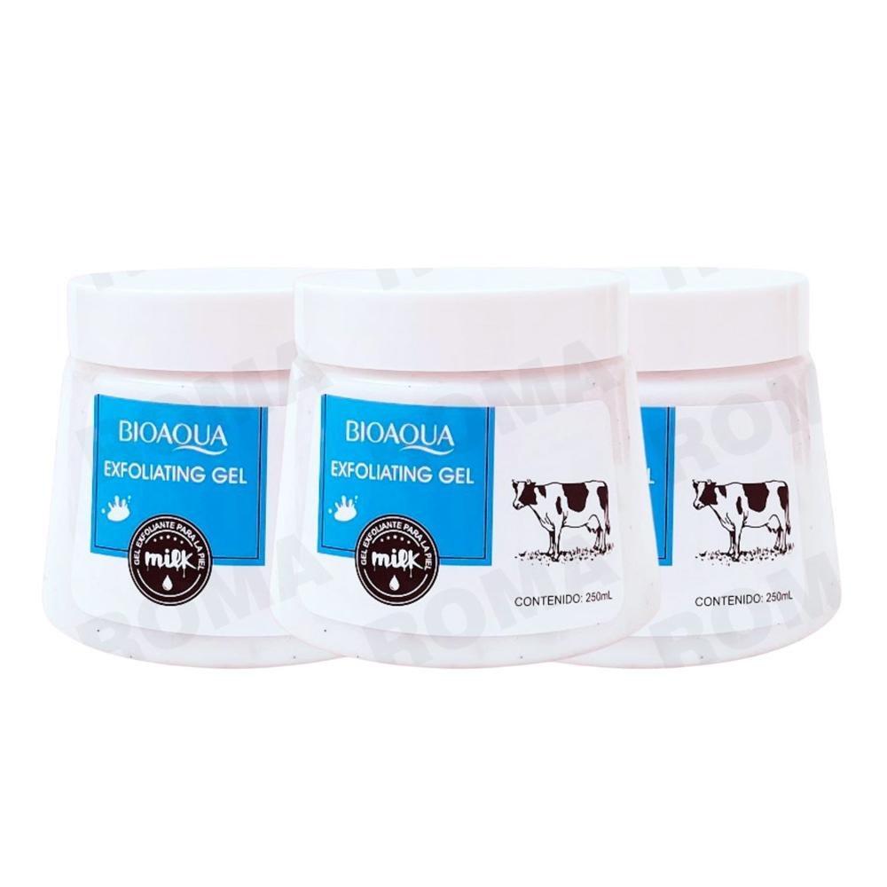 PACK 3 EXFOLIANTE GEL MILK BIOAQUA 750G