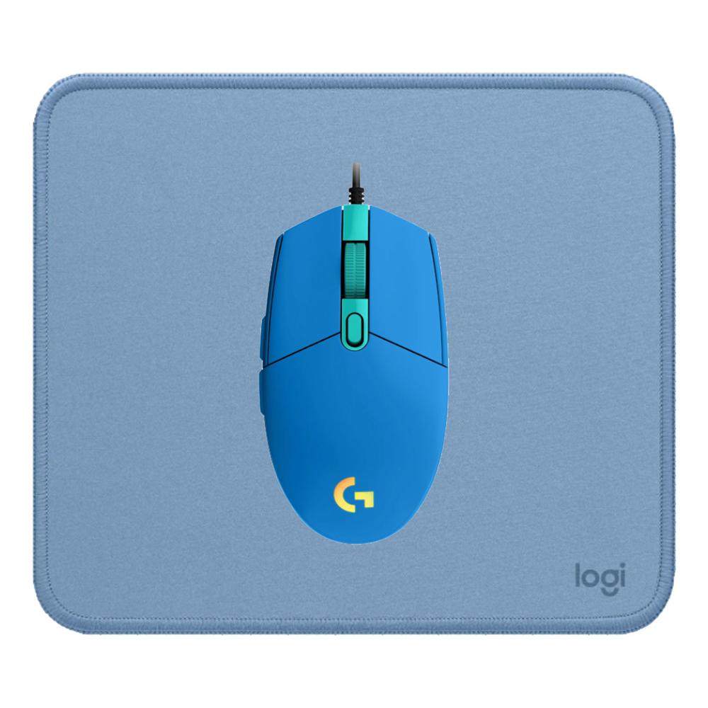 KIT LOGITECH MOUSE G203 AZUL Y PAD MOUSE 200X230 AZUL