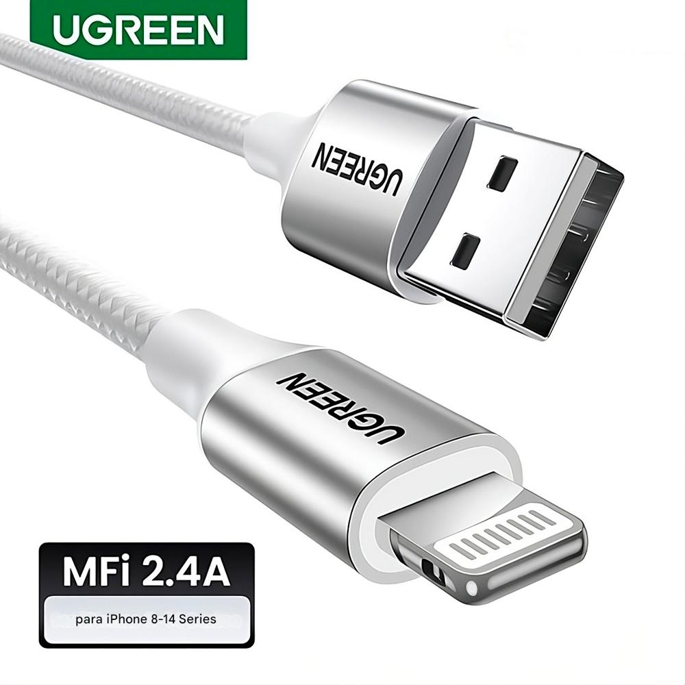 Cable Ugreen 60161 Usb A - Lightning Para Iphone 2.4a 1m