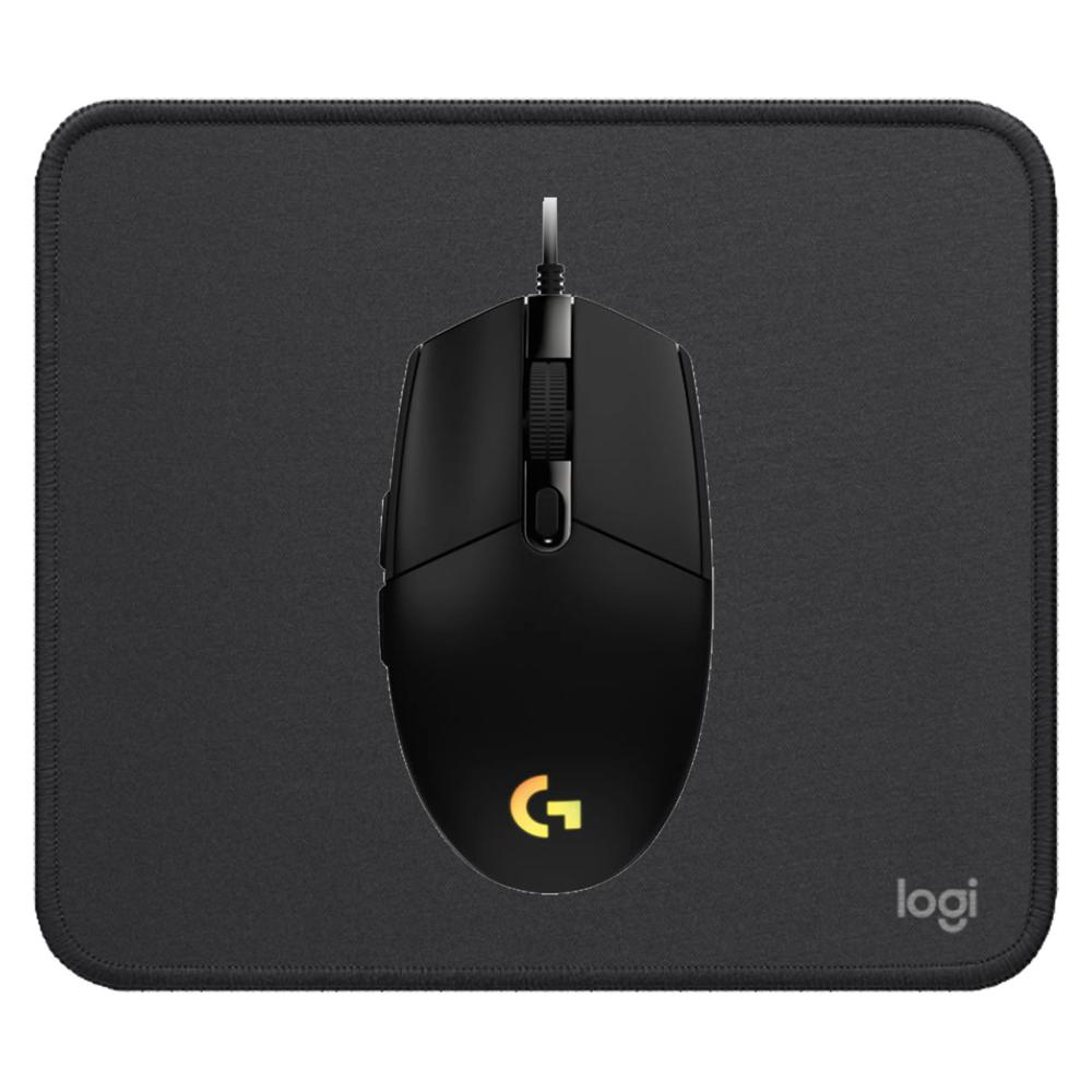 KIT LOGITECH MOUSE G203 NEGRO Y PAD MOUSE 200X230 NEGRO