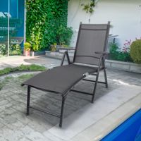 Reposera Aluminio Plegable Gris