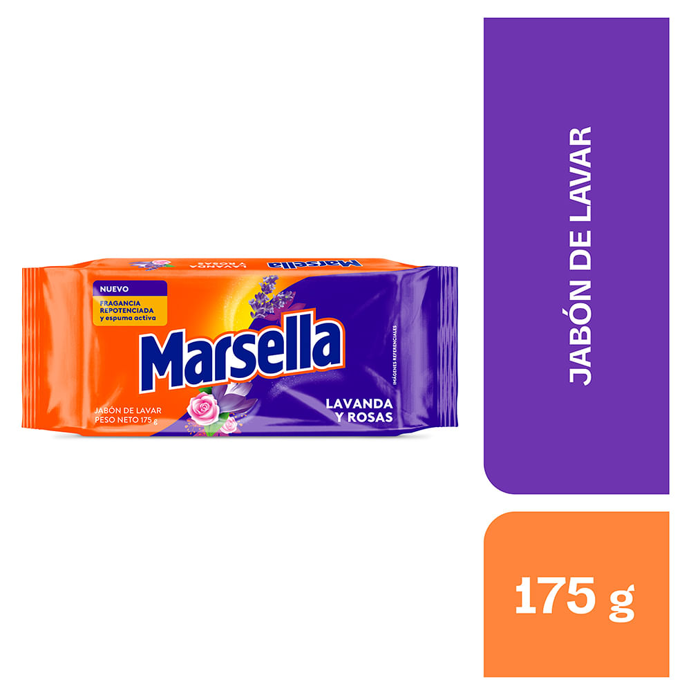 Jabón de Lavar MARSELLA Lavanda y Rosas Bolsa 175g