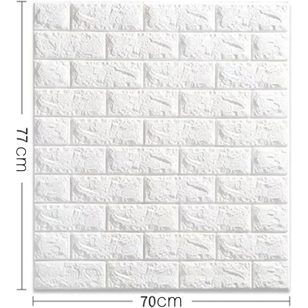 PAPEL TAPIZ BLANCO 3D ADHESIVA SET X10UNIDADES