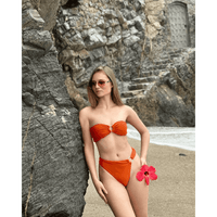 Calzón de Bikini Bottom Valeria Naranja Oscuro