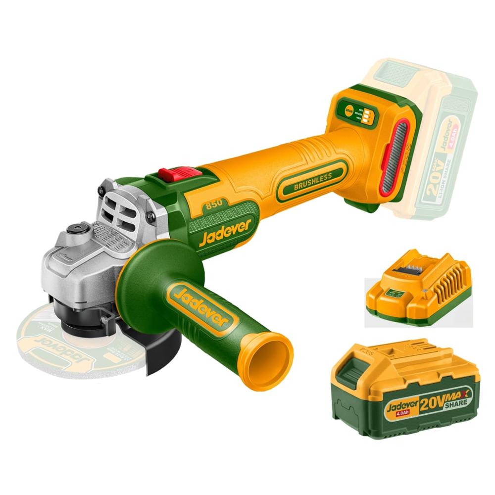 Amoladora Inalambrica 4½" + Bateria y Cargador Jadever JDLAP5421