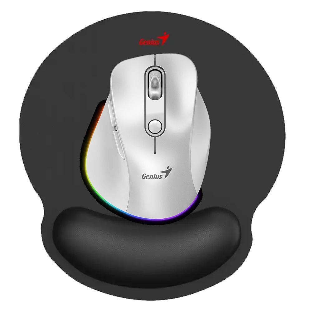 MOUSE 9000S BLANCO Y PAD MOUSE GENIUS G WMP 100 CONDESCANSADOR