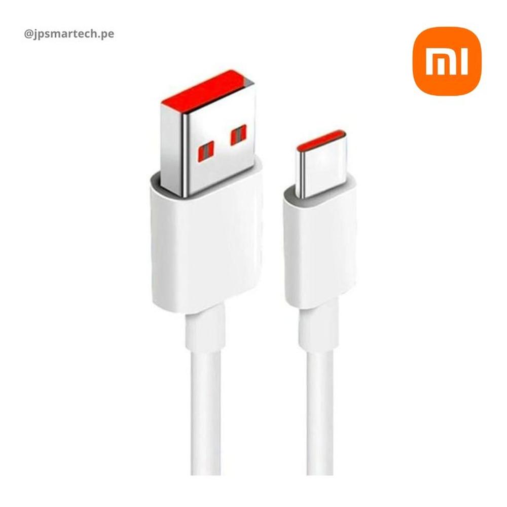 Cable Xiaomi 6A USB a Type C Support 120W 67W 33W - Blanco