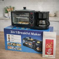 Horno Eléctrico de 3 En 1 - Cafetera Horno Parrilla y Café de regalo