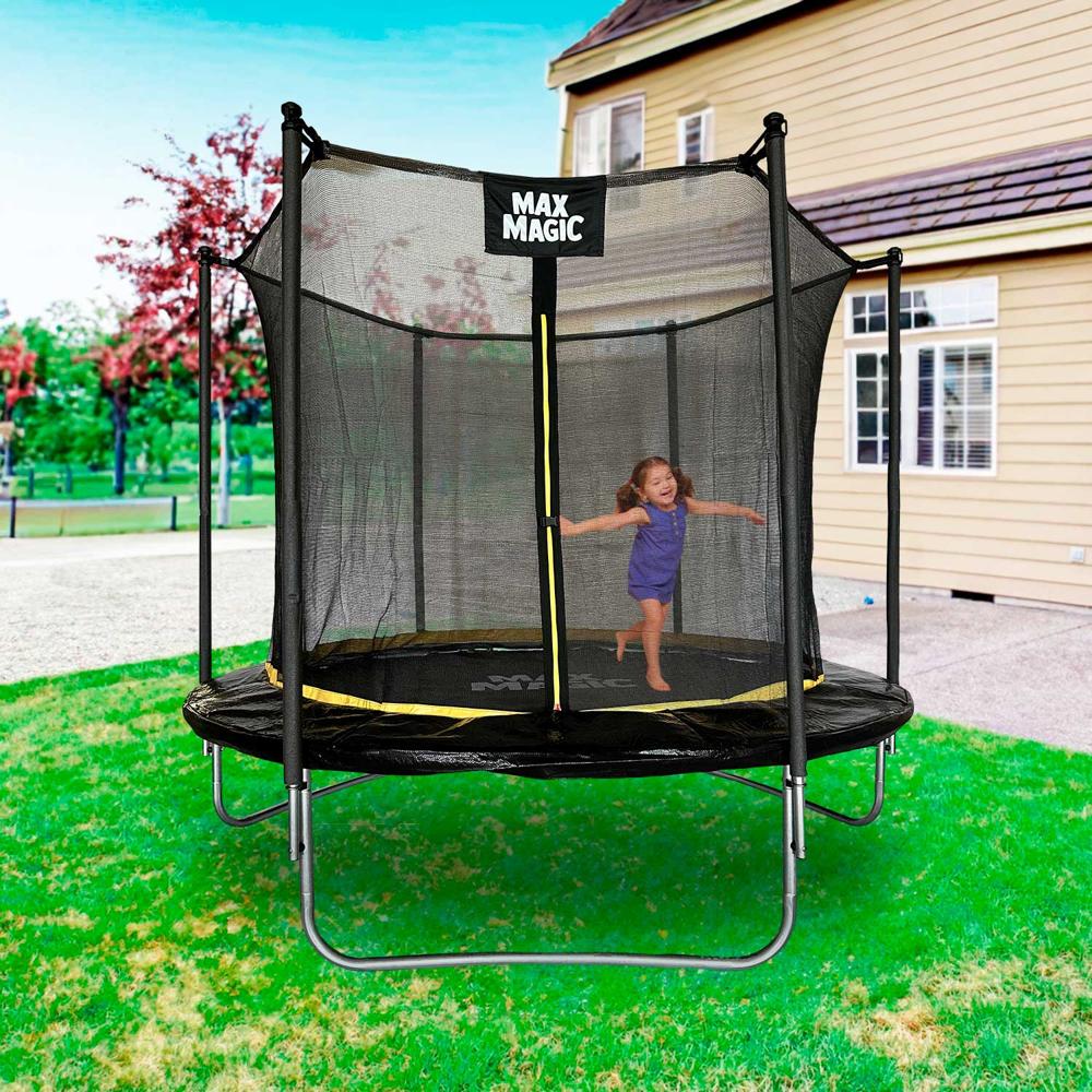 Cama Elástica Max Magic 244cm Negra con Red de Seguridad