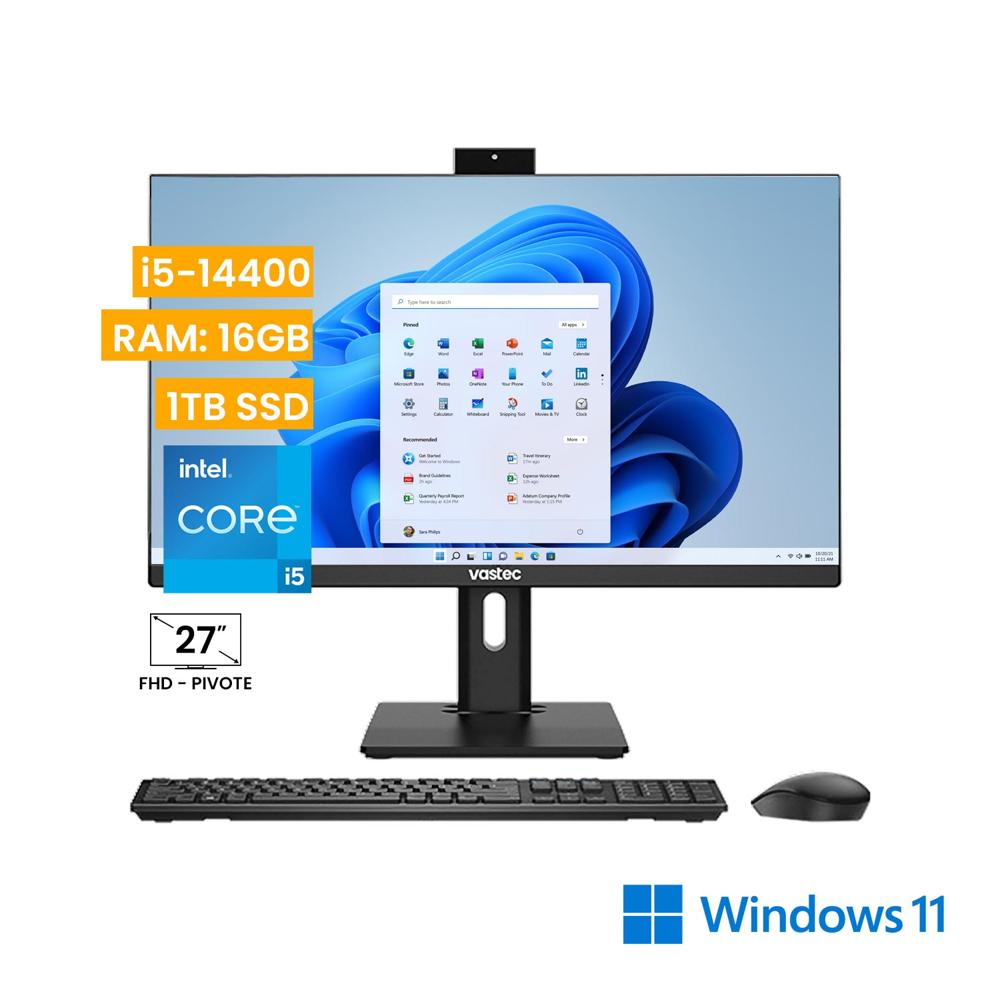 Computadora All In One Vastec PrimeOne 27 pulg i5-14400 16GB 1TB SSD Windows 11 Home