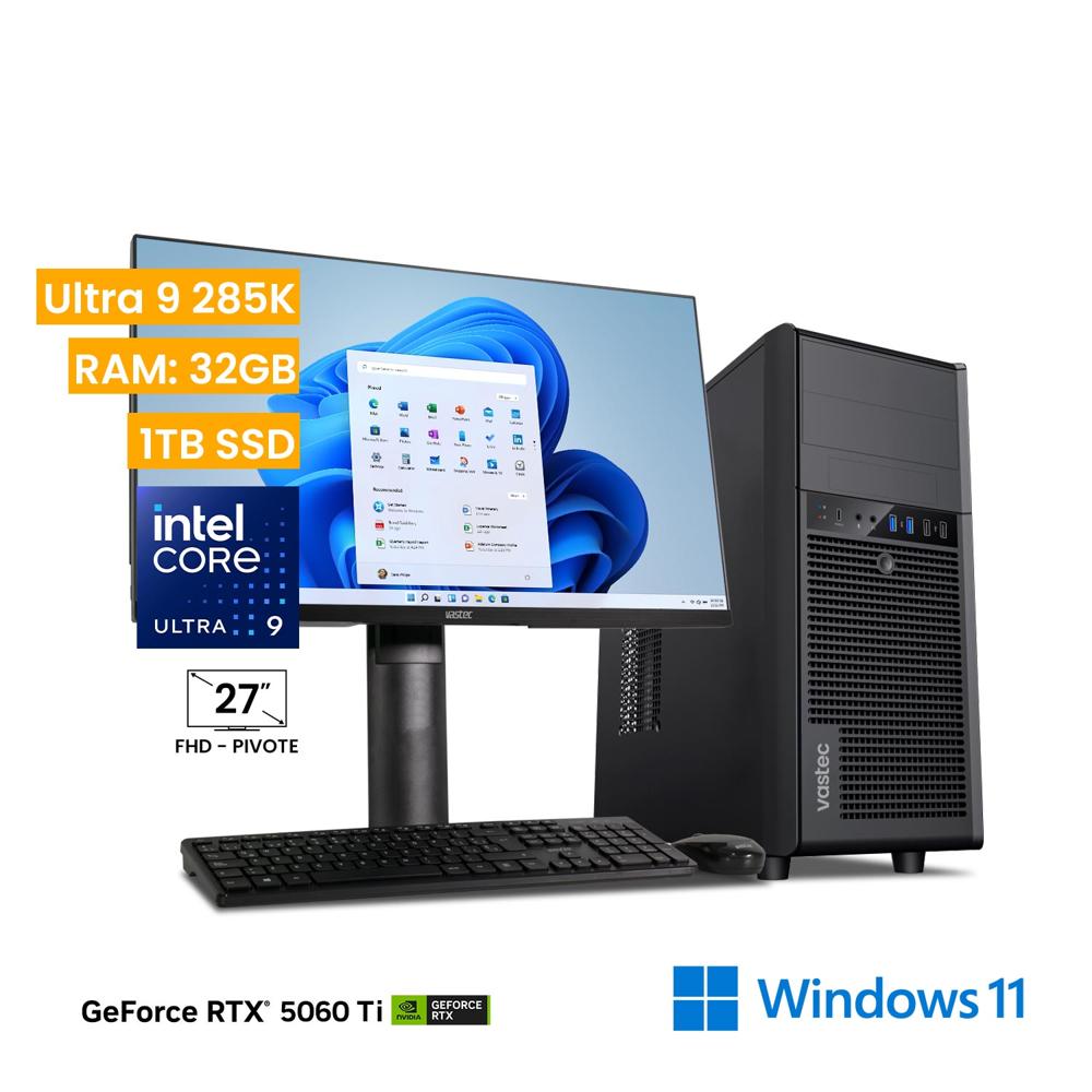 Workstation PC Vastec Forge Intel Ultra 9 285K 32GB 1TB SSD NVIDIA RTX 5060 Ti 16 GB Windows 11 Pro