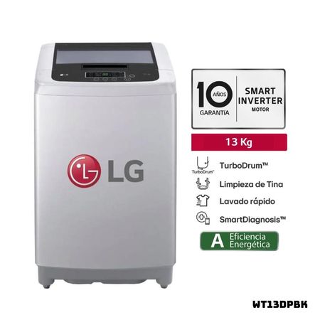 Lavadora LG Carga Superior 13KG WT13DPBK Gris