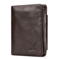 Billetera De Cuero Vacuno De Tres Cuerpos BP841M Con RFID