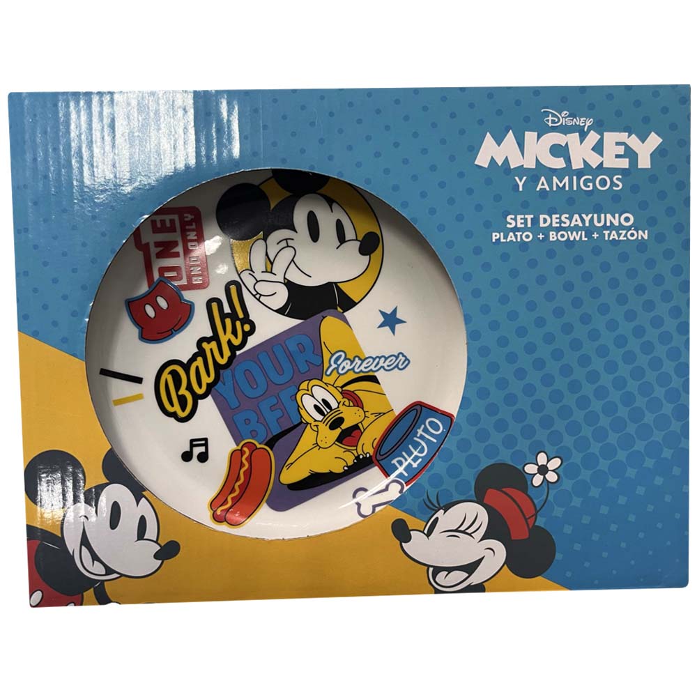 Set de Desayuno DISNEY Bowl, plato y taza (Modelos Aleatorios)