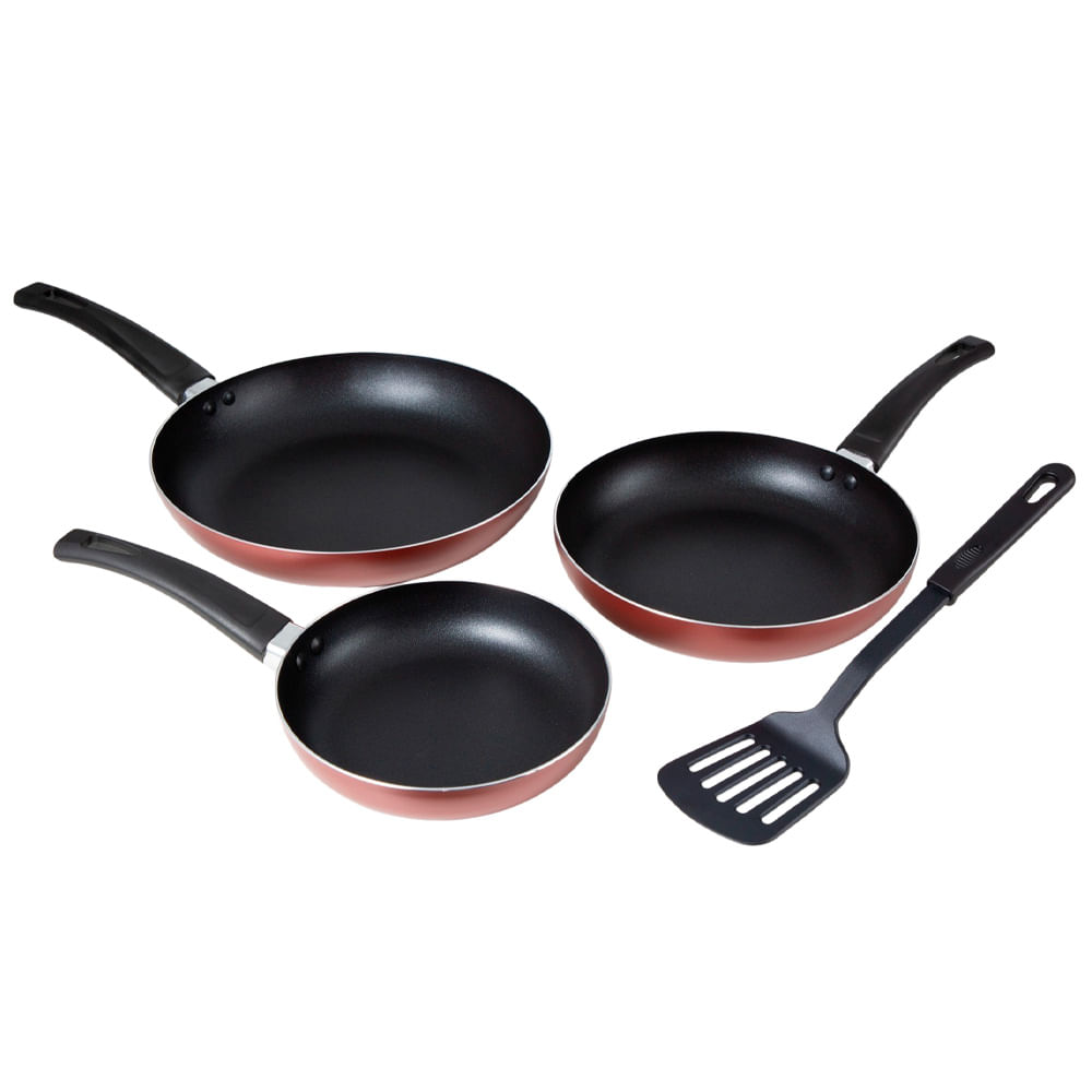 Set DECO HOME Pack X3 Sartenes + Espatula