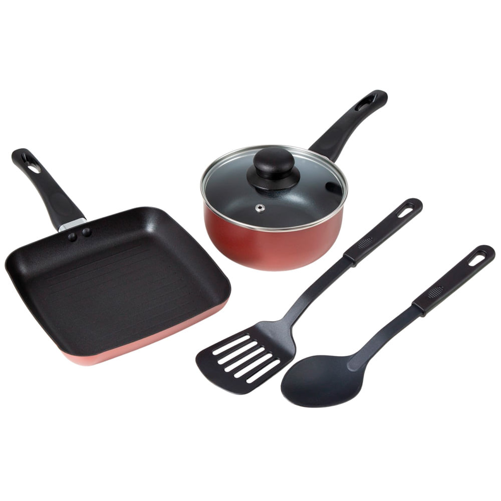 Set DECO HOME Srt 16cm+Grill20cm+2 Utens