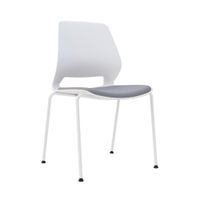 Silla Fija Marly Color Gris y Blanco Ofideas