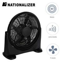Ventilador de Piso Nationalizer 20"" KYT50 Negro con 3 Velocidades