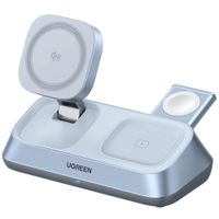 Cargador 3 en 1 MagFlow 25W Qi2 Magsafe Inalámbrico Magnético Plegable Ugreen W711 - 55676
