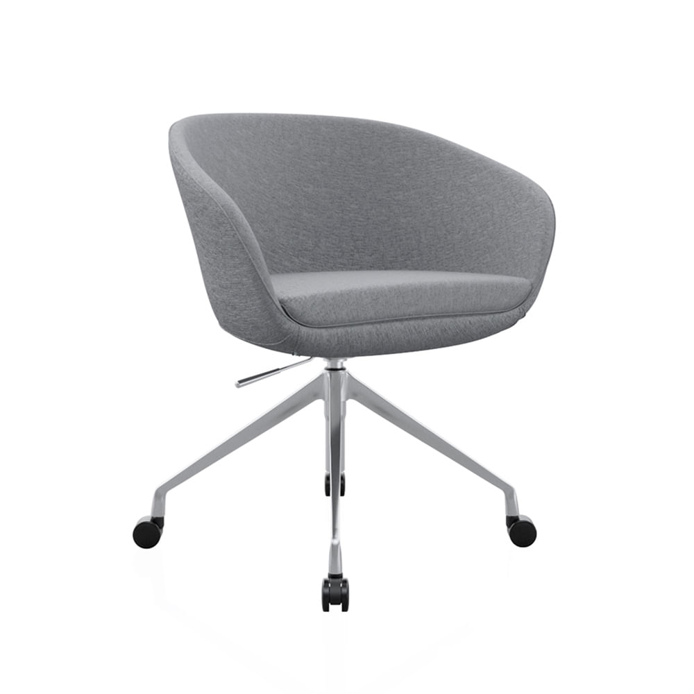 Poltrona Giratoria Bow Acolchada Color Gris Ofideas