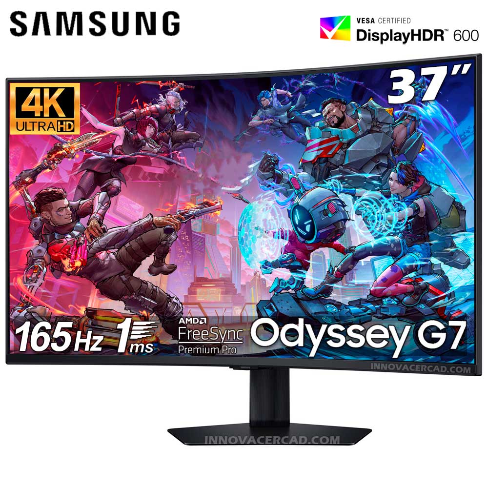 Monitor Samsung ODYSSEY G7 LS37FG756 37 UHD 4K 165HZ 1MS Display HDR 600