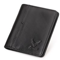 Billetera De Cuero Vacuno Slim BP886 Black Sin Cierres Ni Broches Con RFID