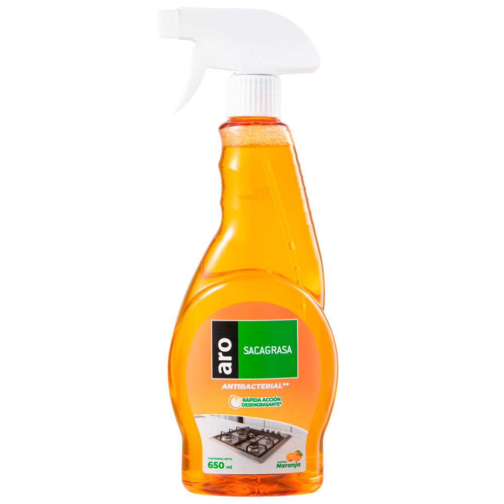 Sacagrasas Antibacterial ARO Naranja Frasco 650ml