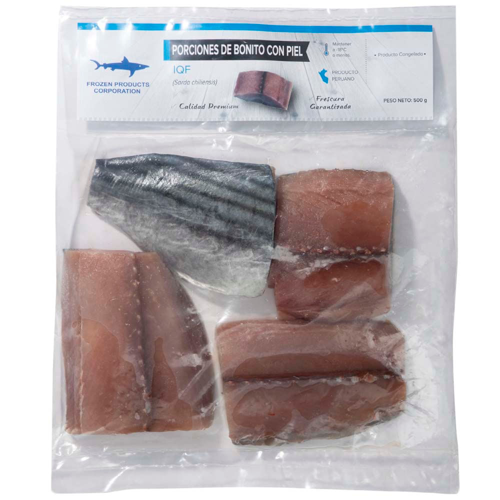 Porción de Bonito con Piel Congelado FROZEN 500g