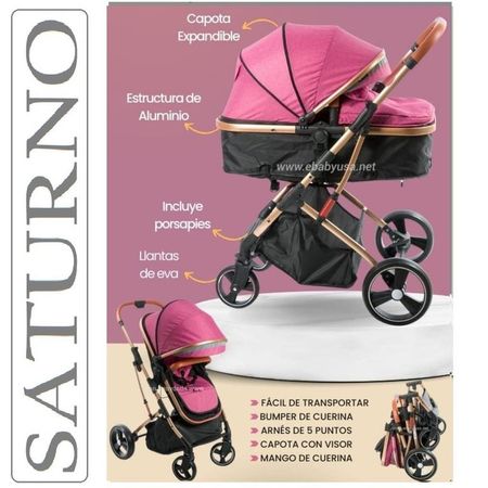 Coche Cuna Moisés de Lujo «SATURNO» Coche Cuna Moisés de Lujo SATURNO 126