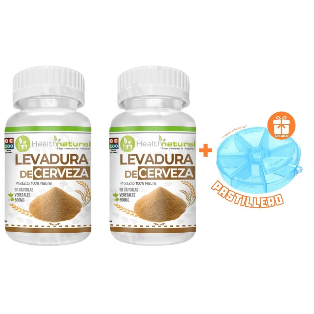 PACK 2 LEVADURA DE CERVEZA HEALTHNATURAL 1000MG + REGALO PAS