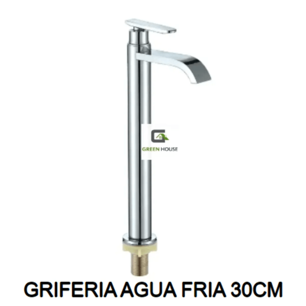 GRIFERIA DE LAVATORIO TIPO CASCADA ALTO CROMADO AGUA FRIA