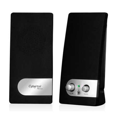 Parlante Cybertel Hacker S221 para Pc y Laptop Plug and Play USB Color Negro