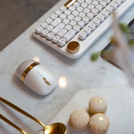 Mouse Inalámbrico Azio Izo Flor Blanca 1708367-REG