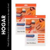 Pack x2 Bolsas al vacío compresoras de ropa 2 und