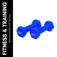 Mancuernas de Vinil 1 kg Azul