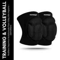 Rodillera Deportiva Acolchonada Para Vóley Alto Impacto - DEPORMAX Negro