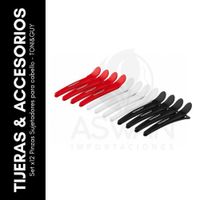 Set x12 Pinzas Sujetadores para cabello - TONI&GUY