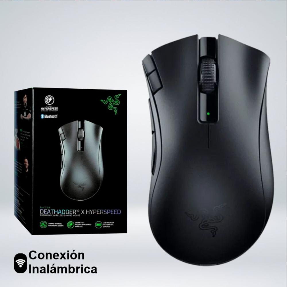 MOUSE GAMER DEATHADDER V2 X HYPERSPEED 14KDPI USB BLUETOOTH 235hrs 7botones sensor 5G