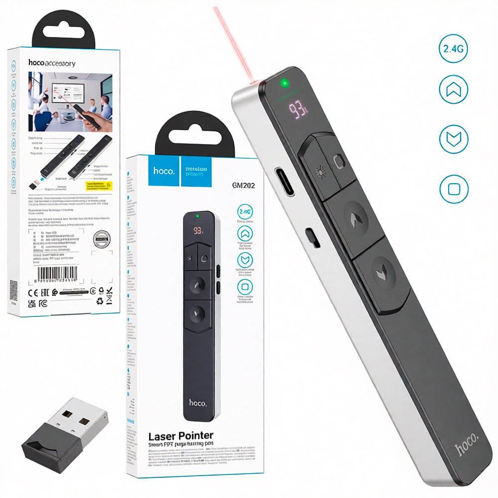 Presentador Puntero Láser Hoco GM202 Control Remoto