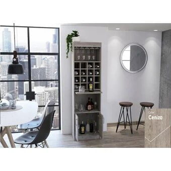 Bar Botellero Rio La Casa del Mueblero Gris Claro