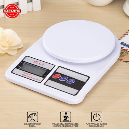 Balanza gramera báscula digital cocina capacidad hasta 10kg.