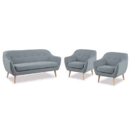 Juego de Sala 3 1 1 Xiu Gris