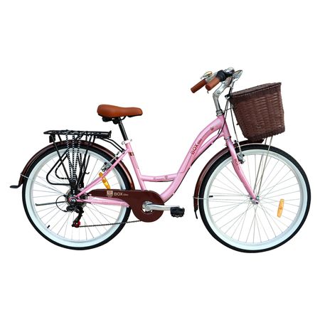 Bicicleta Box Vintage Modelo Romántica Aro 26 - Rosado