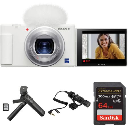 Cámara Digital Sony Zv 1 para Vlogging y Videos Online Kit Blanco 1615807-REG