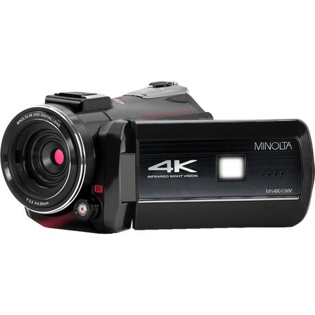 Cámara de Video con Visión Nocturna Infrarroja Uhd 4K Minolta Mn4K40Nv Negra 1732595-REG