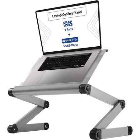 Soporte para Laptop Uncaged Ergonomics Workez Executive con 3 Puertos Usb Y 2 Ventiladores de Enfria 1447109-REG