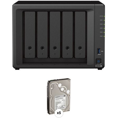 Kit de Carcasa Nas Synology Ds1522+ de 5 Bahías con 5 Unidades Empresariales Hat5300 de 4Tb Totaliz 1727750-REG