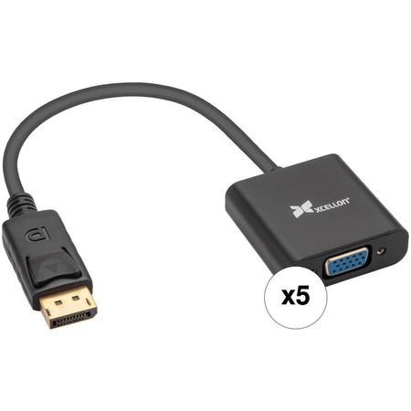 Adaptador Xcellon Displayport a Vga Paquete de 5 1617562-REG