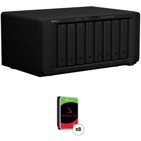 Kit de Carcasa Nas Synology Diskstation Ds1821+ de 8 Bahías con Unidades Nas Seagate Ironwolf Pro 8 1706729-REG